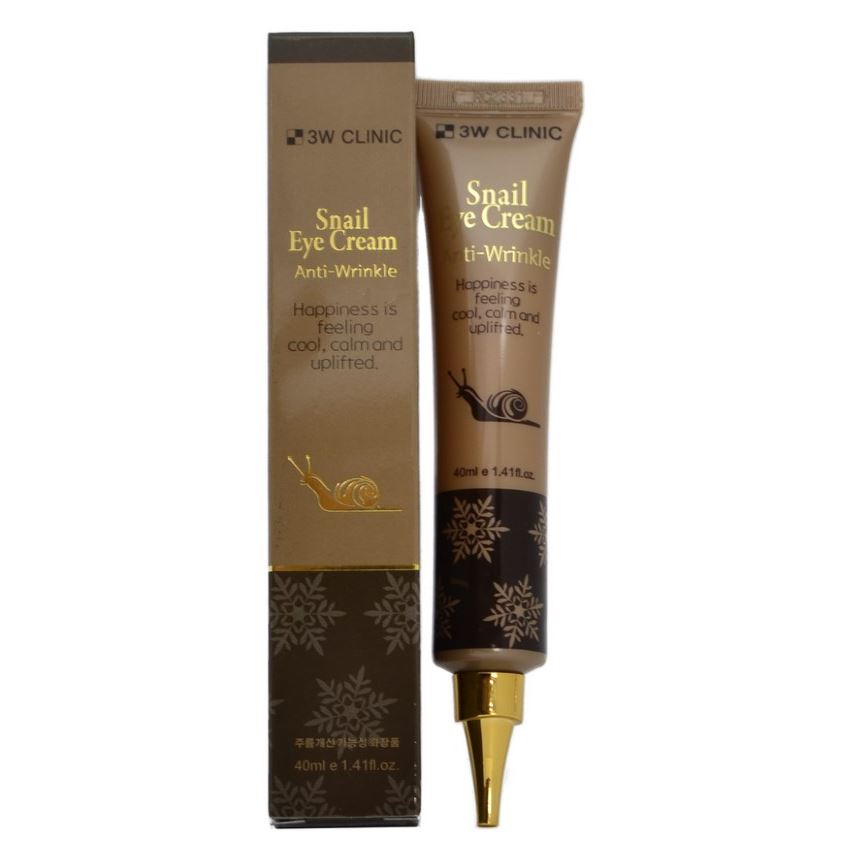 3W Clinic Anti-Age Snail Eye Cream Anti-Wrinkle Омолаживающий крем для векс с улиточным муцином
