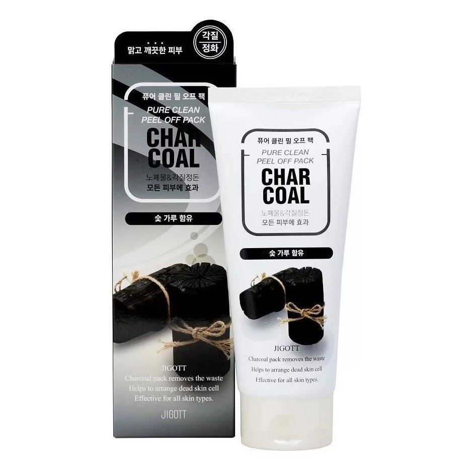 Jigott Cleansing Char Coal Pure Clean Peel Off Pack Очищающая угольная маска-пленка