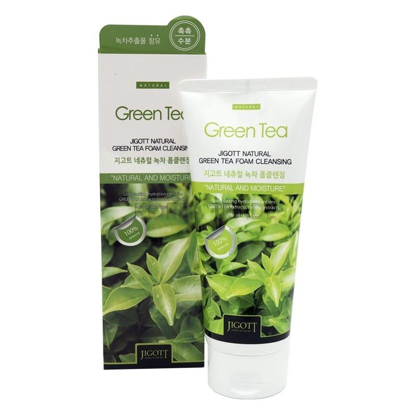 Jigott Cleansing Natural Green Tea Foam Cleansing Пенка для умывания с экстрактом зеленого чая