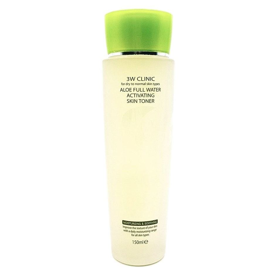 3W Clinic Face Care Aloe Full Water Activating Skin Toner Увлажняющий тонер с экстрактом Алоэ