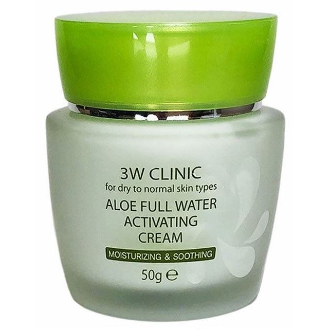 3W Clinic Face Care Aloe Full Water Activating Cream Увлажняющий крем с экстрактом алоэ вера