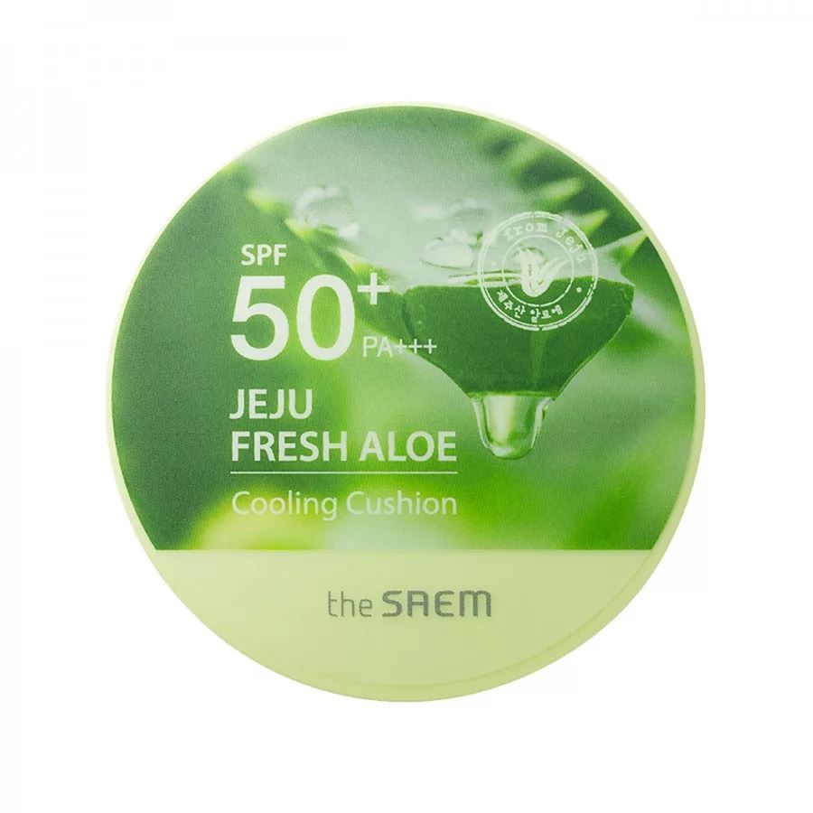 The Saem Make Up Jeju Fresh Aloe Cooling Cushion SPF 50+PA+++ Кушон охлаждающий солнцезащитный