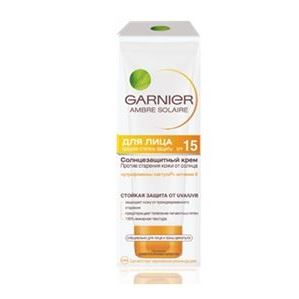 Garnier Амбр Солер  Солнцезащитный крем для лица SPF15 Солнцезащитный увлажняющий крем для лица SPF15