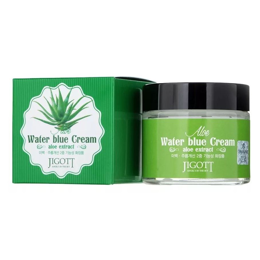 Jigott Skin Care Aloe Water Blue Cream Увлажняющий крем для лица с экстрактом алоэ