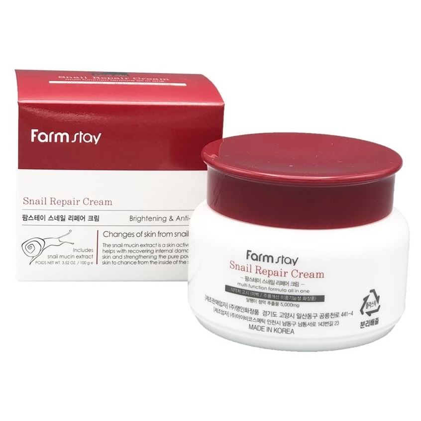 FarmStay Skin Care Snail Repair Cream Восстанавливающий крем с муцином улитки