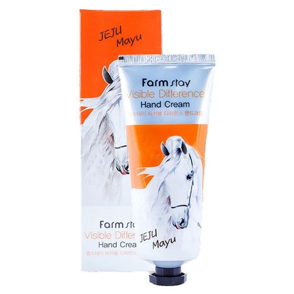 FarmStay Skin Care Visible Difference Hand Cream Jeju Mayu Крем для рук с лошадиным маслом