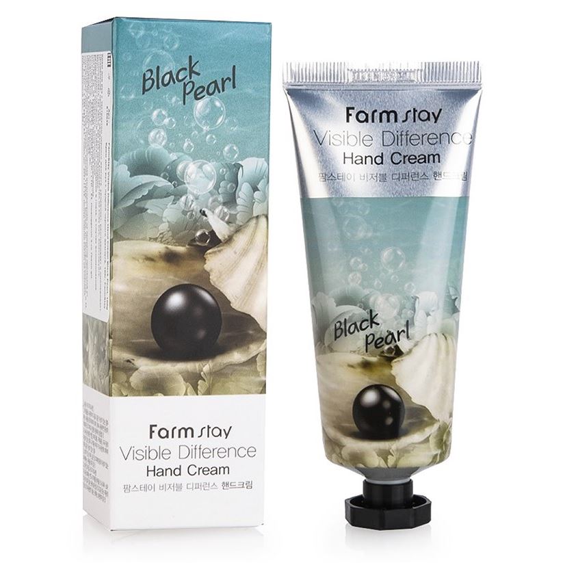 FarmStay Skin Care Visible Difference Hand Cream Black Pearl Крем для рук с черным жемчугом