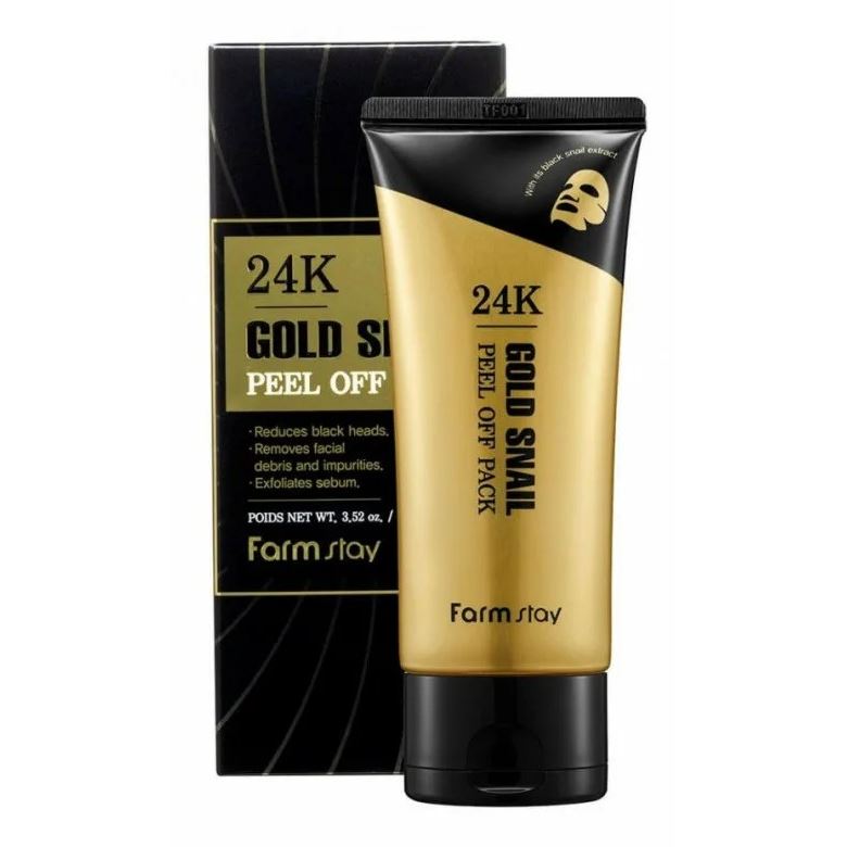 FarmStay Skin Care 24K Gold Snail Peel Off Pack Маска-пленка с коллоидным золотом и мучином улитки