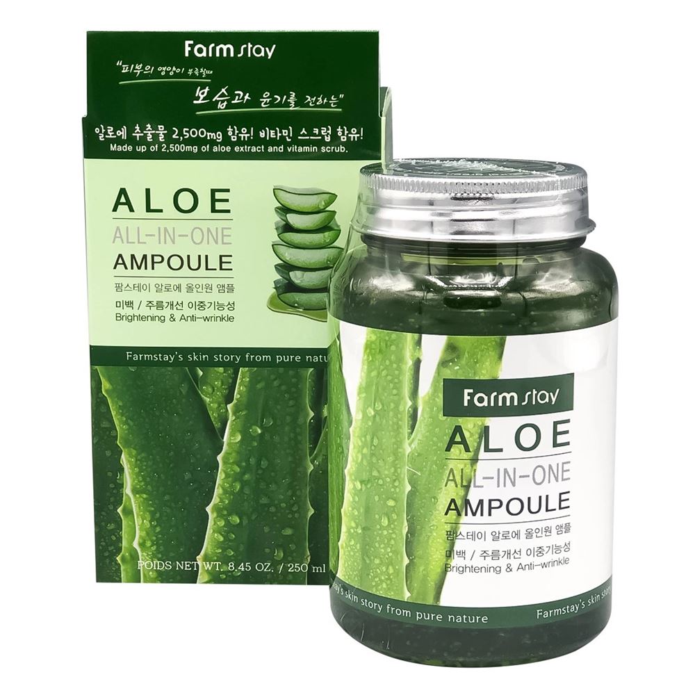 FarmStay Skin Care Aloe All-In One Ampoule Многофункциональная ампульная сыворотка с экстрактом алоэ