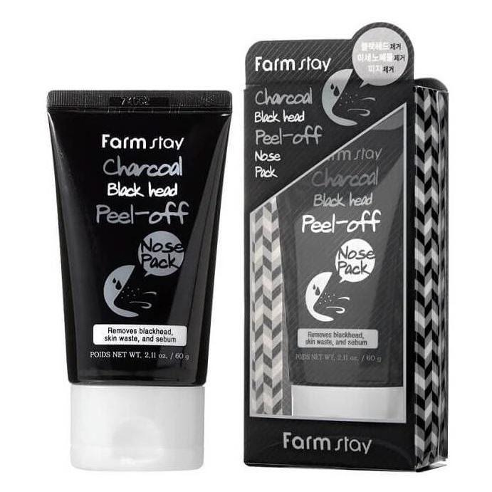FarmStay Skin Care Charcoal Black Head Peel-Off Nose Pack Очищающая маска-пленка с древесным углем