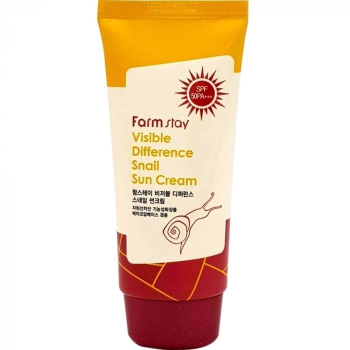 FarmStay Sun Care Visible Difference Snail Sun Cream SPF 50+ PA+++ Солнцезащитный крем