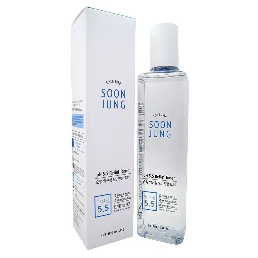 Etude House Face Care Soon Jung pH 5.5 Relief Toner Тонер для чувствительной кожи