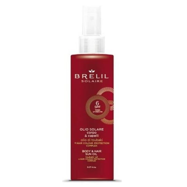 Brelil Professional Biotraitement Solaire Solaire Body & Hair Sun Oil SPF 6 Защитное масло для волос и тела