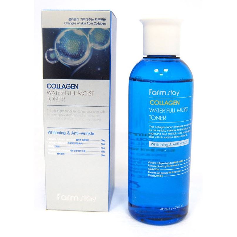FarmStay Skin Care Collagen Water Full Moist Toner Антивозрастной увлажняющий тонер с коллагеном