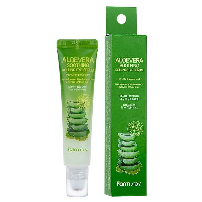 FarmStay Skin Care Aloevera Soothing Rolling Eye Serum Сыворотка-роллер для кожи вокруг глаз с экстрактом алоэ
