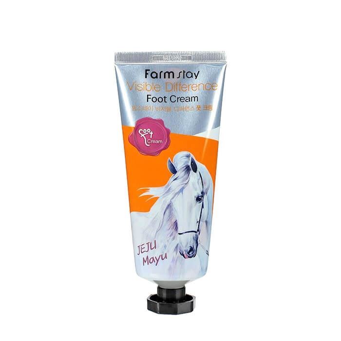 FarmStay Skin Care Visible Difference Foot Cream Jeju Mayu  Крем для ног с лошадиным маслом