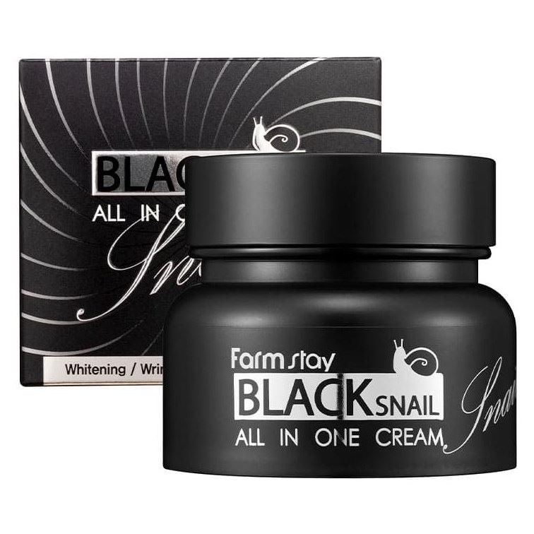 FarmStay Skin Care Black Snail All In One Cream Многофункциональный крем с муцином улитки