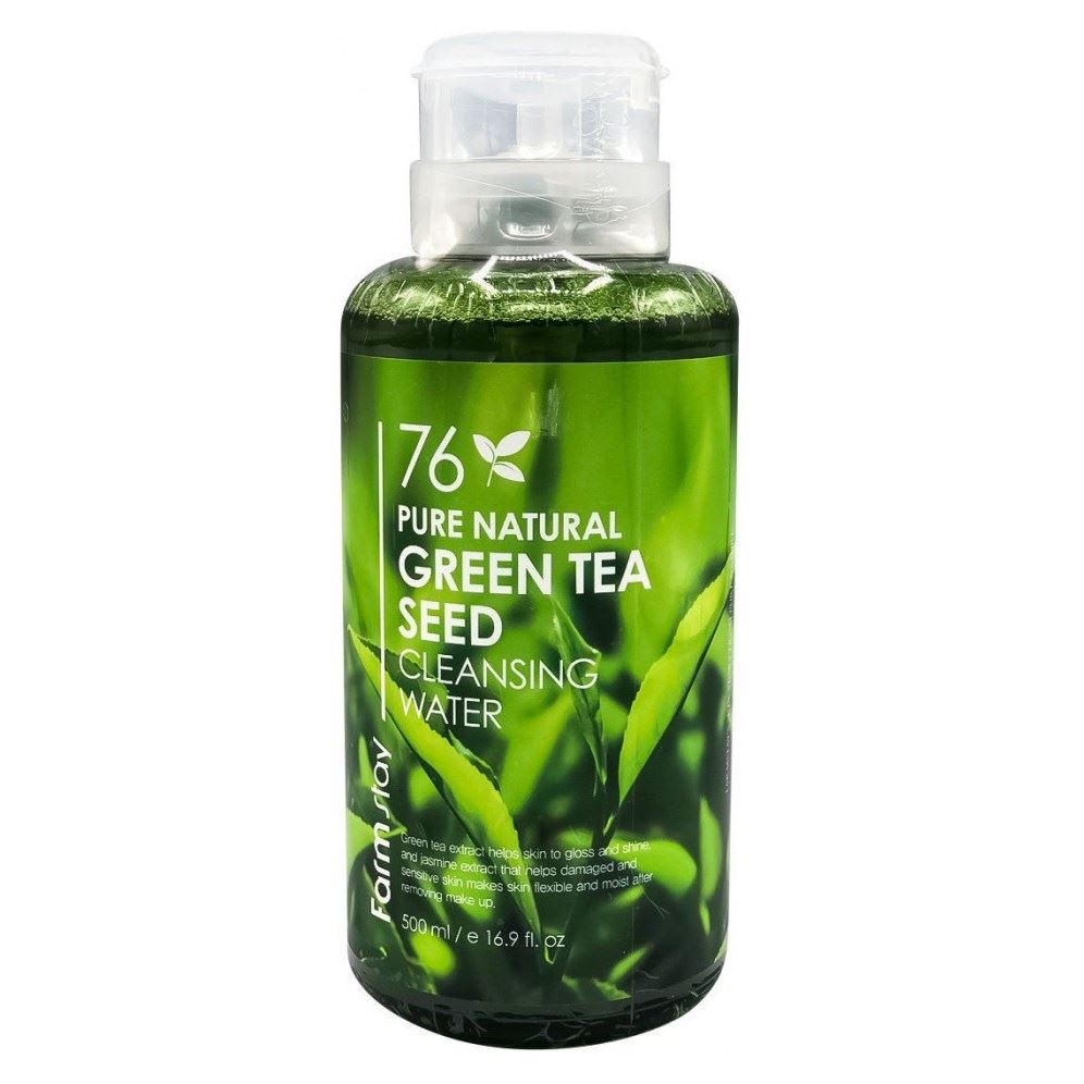 FarmStay Cleansing 76 Pure Natural Green Tea Seed Cleansing Water  Очищающая водаа с экстрактом зеленого чая
