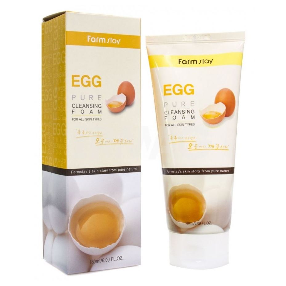 FarmStay Cleansing Egg Pure Cleansing Foam Очищающая пенка для сужения пор с яичным экстрактом