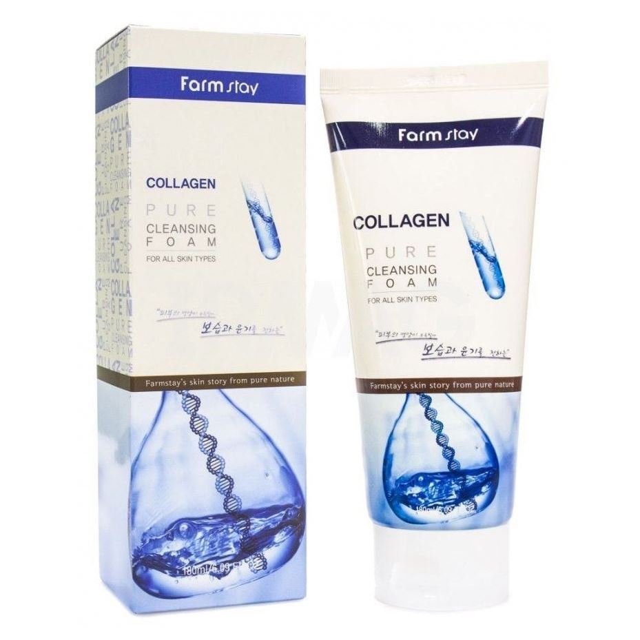 FarmStay Cleansing Collagen Pure Cleansing Foam Пенка для умывания с коллагеном
