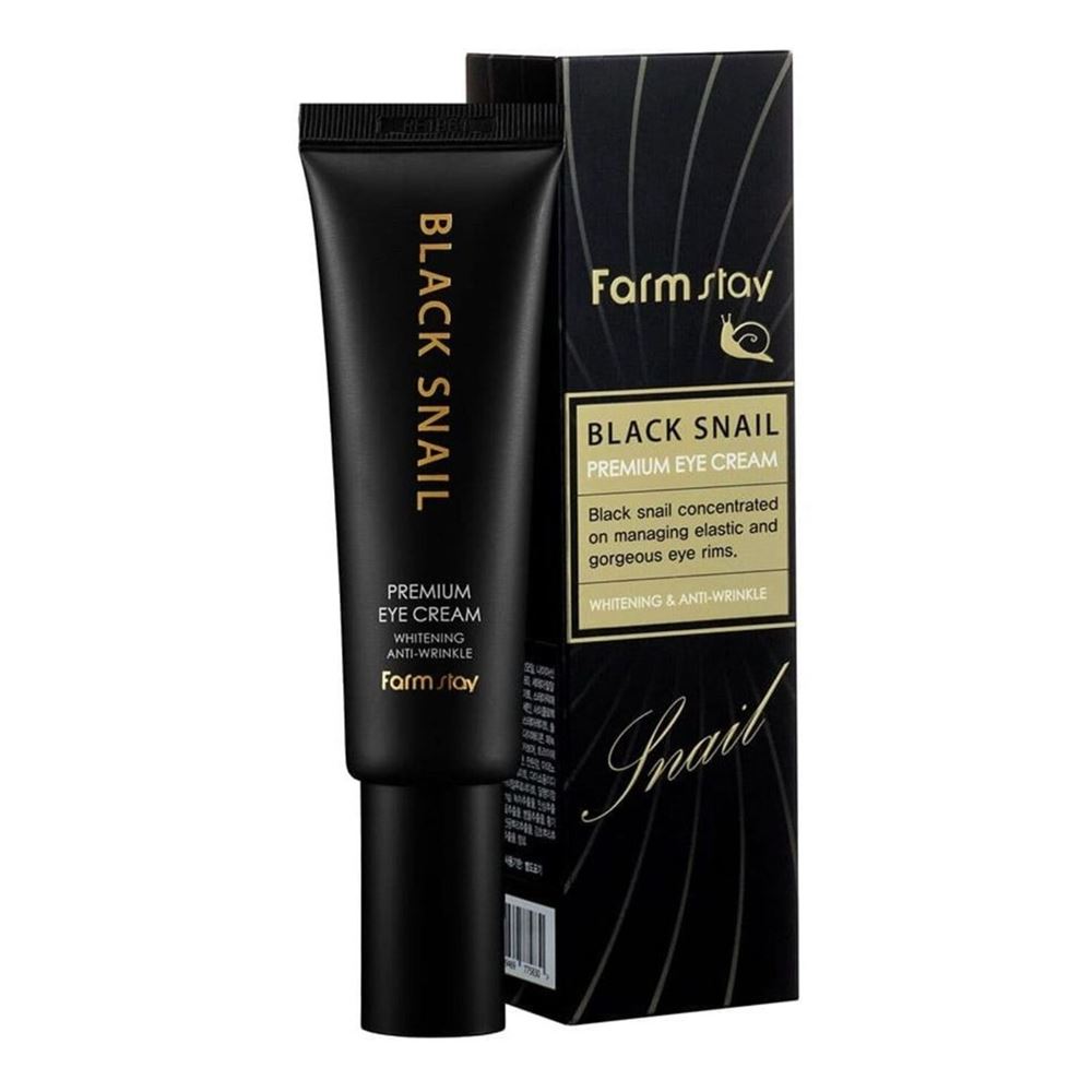FarmStay Skin Care Black Snail Premium Eye Cream Премиум-крем для кожи вокруг глаз с муцином черной улитки