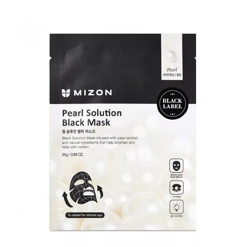 Mizon Mask & Scrab Pearl Solution Black Mask Черная маска с жемчужной пудрой