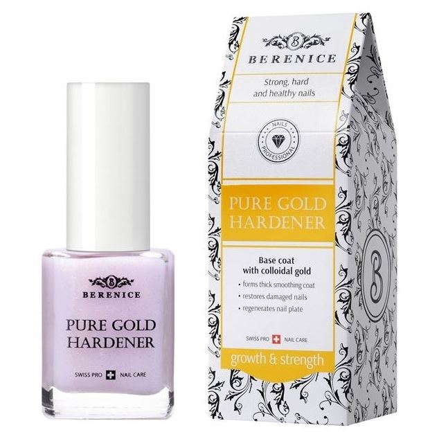 Berenice Nail Care Pure Gold Hardener Укрепляющее средство для ногтей с золотом