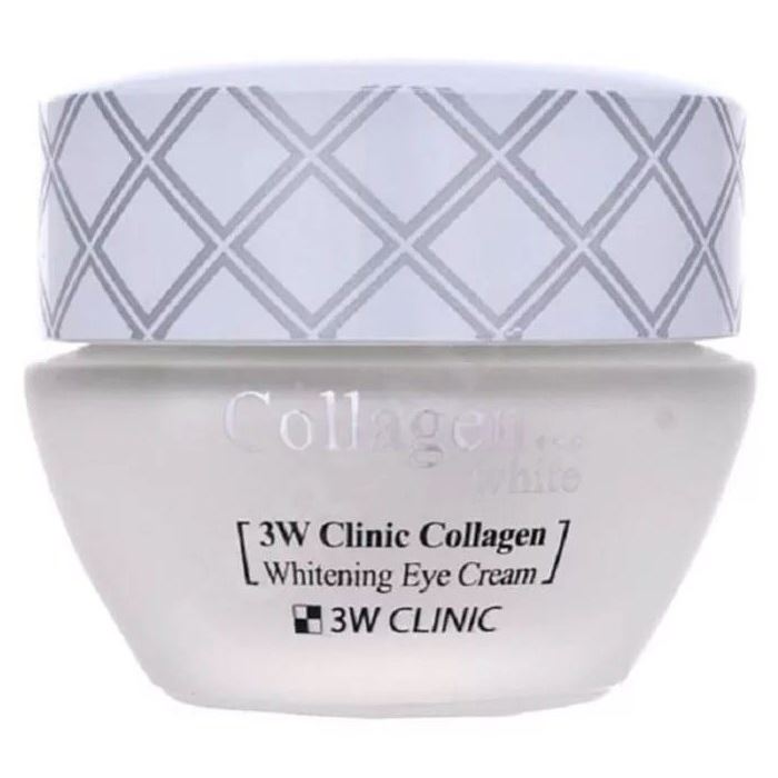 3W Clinic Face Care Collagen Whitening Eye Cream Увлажняющий крем для век с коллагеном и ниацинамидом