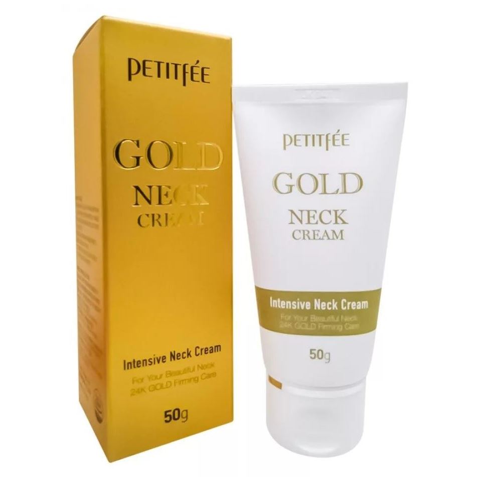 Petitfee Face Care Gold Neck Cream Омолаживающий крем для шеи с золотом