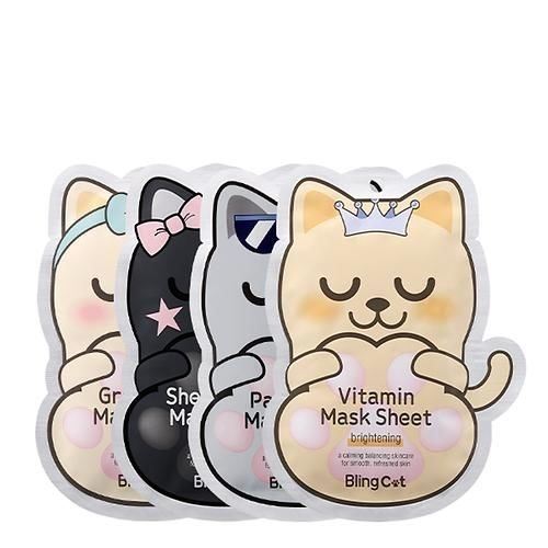 Tony Moly Mask & Scrab Bling Cat Mask Sheet  Тканевая маска для лица