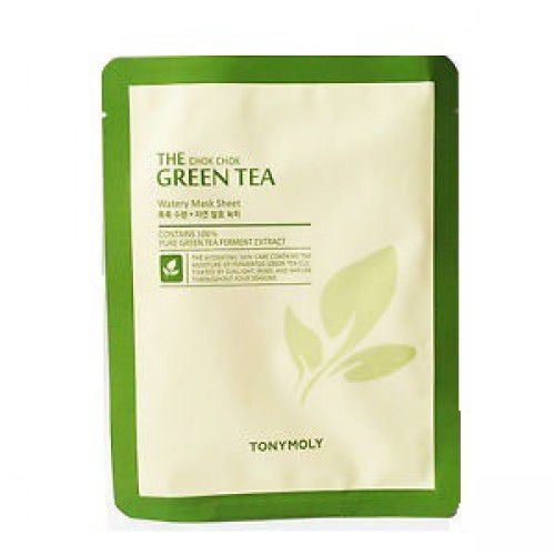 Tony Moly Face Care The Chok Chok Green Tea Watery Sheet Тканевая маска с зеленым чаем