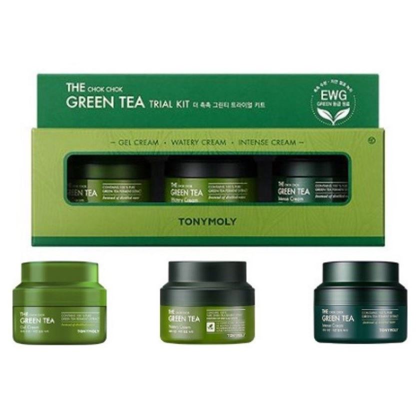 Tony Moly Face Care The Chok Chok Green Tea Trial Kit Набор кремов с зеленым чаем