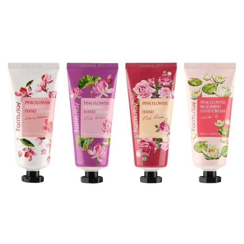FarmStay Skin Care Pink Flower Blooming Hand Cream Крем для рук с экстрактом лепестков розовых цветов