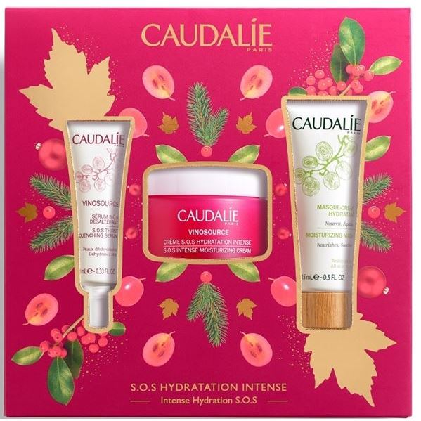 Caudalie Gift Sets Vinosource Trio S.O.S. Hydration Intense Набор для интенсивного увлажнения кожи: крем, сыворотка, маска-крем