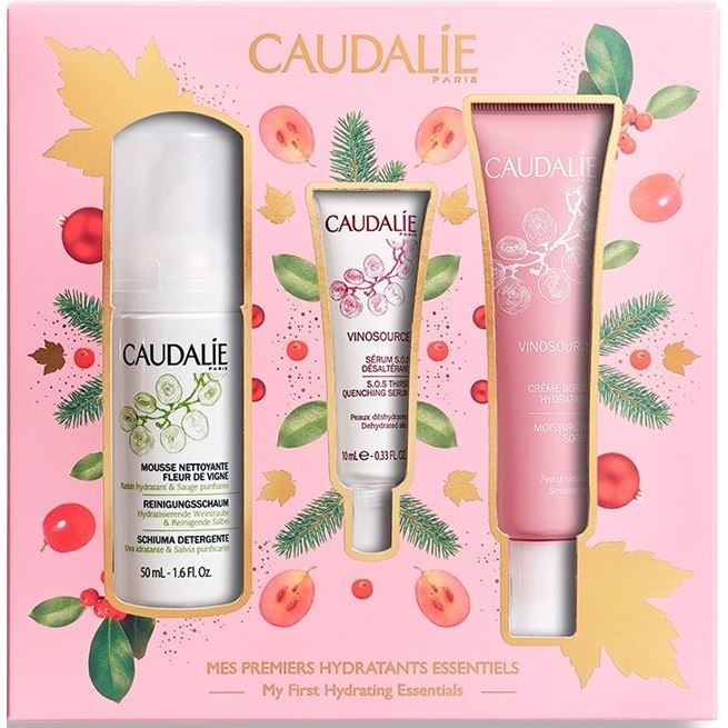 Caudalie Gift Sets Vinosource My First Hydrating Essentials  Набор для увлажнения кожи: крем-сорбет, сыворотка, мусс