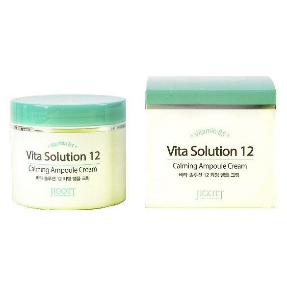 Jigott Skin Care Vita Solution 12 Calming Ampoule Cream Успокаивающий ампульный крем с витамином B5