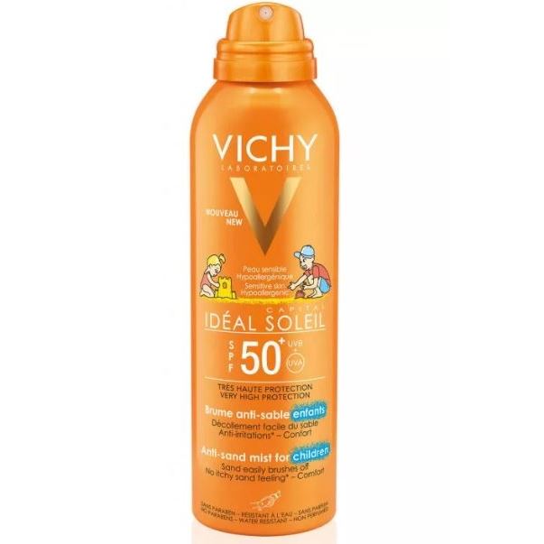 VICHY Capital Soleil Спрей детский Анти-песок SPF50+ Детский Анти-песок спрей-вуаль для лица и тела