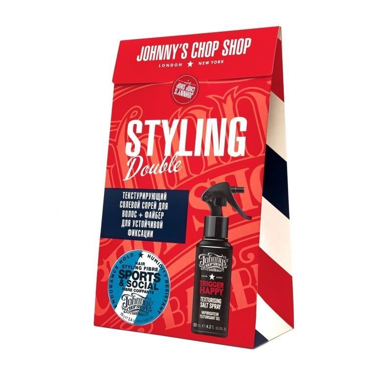 Johnny’s Chop Shop Hair Care Styling Double Set 2 Набор: Файбер для стайлинга, Текстурирующий солевой спрей	