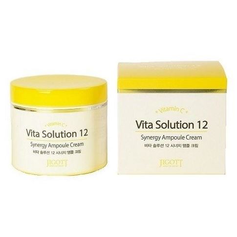 Jigott Skin Care Vita Solution 12 Synergy Ampoule Cream Энергетический ампульный крем для лица с витамином C