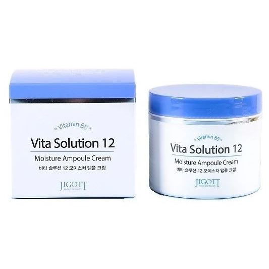 Jigott Skin Care Vita Solution 12 Moisture Ampoule Cream Увлажняющий ампульный крем для лица с витамином B8