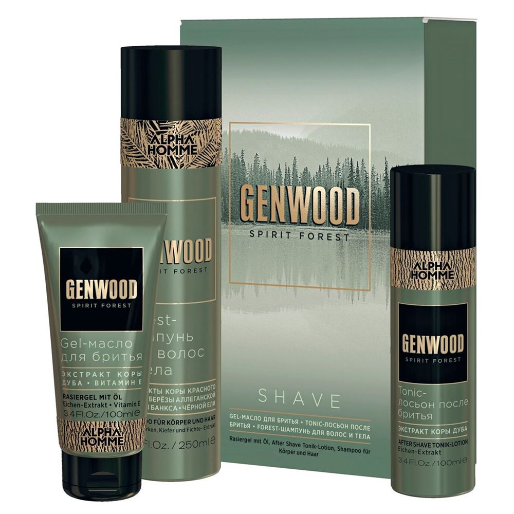 Estel Professional Alpha Homme Genwood Shave Set Набор: шампунь, гель-масло, лосьон