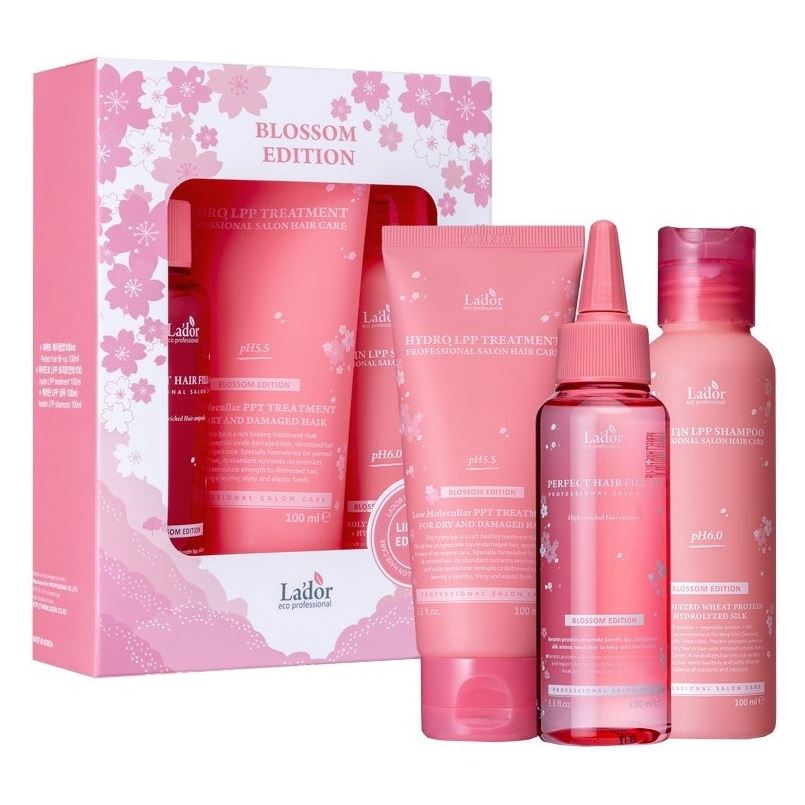 La'dor  Hair Care Blossom Edition Set Набор восстанавливающих средств для волос: маска, филлер, шампунь