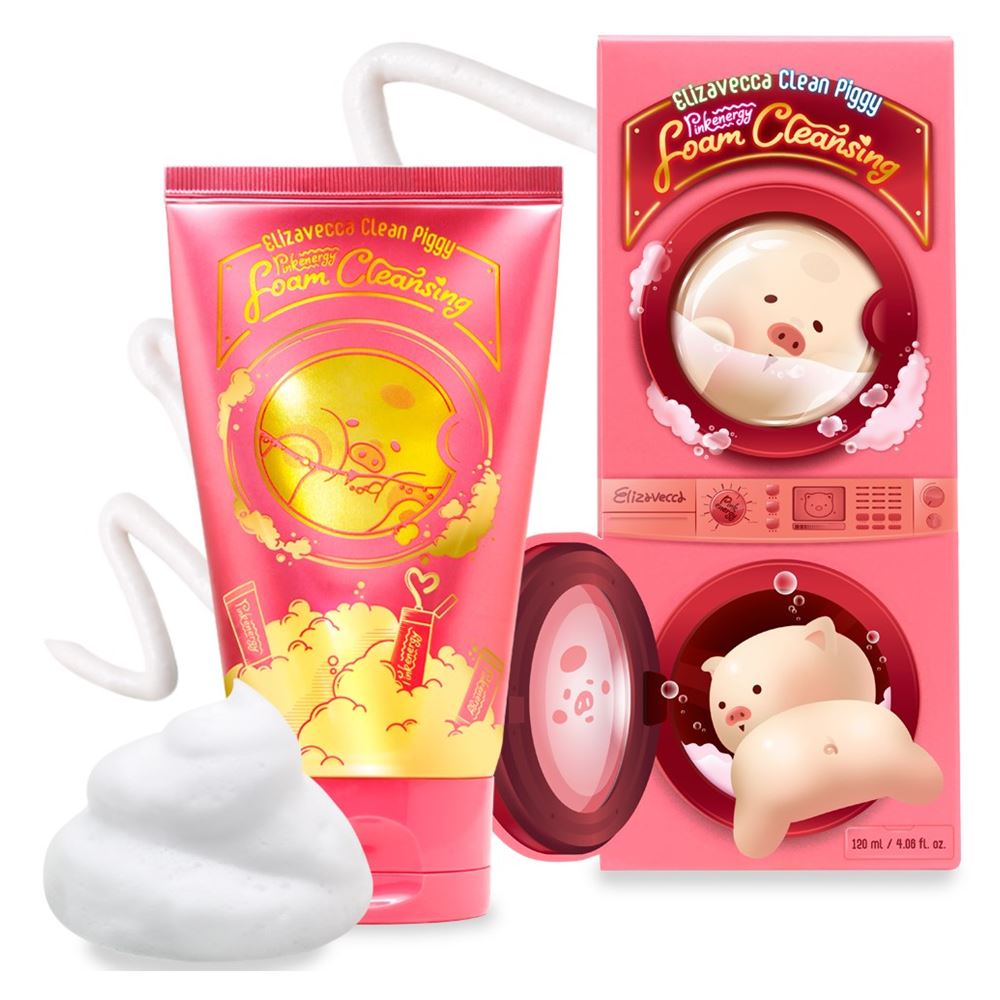 Elizavecca Milky Piggy Clean Piggy Pink Energy Foam Cleansing  Очищающая пенка 