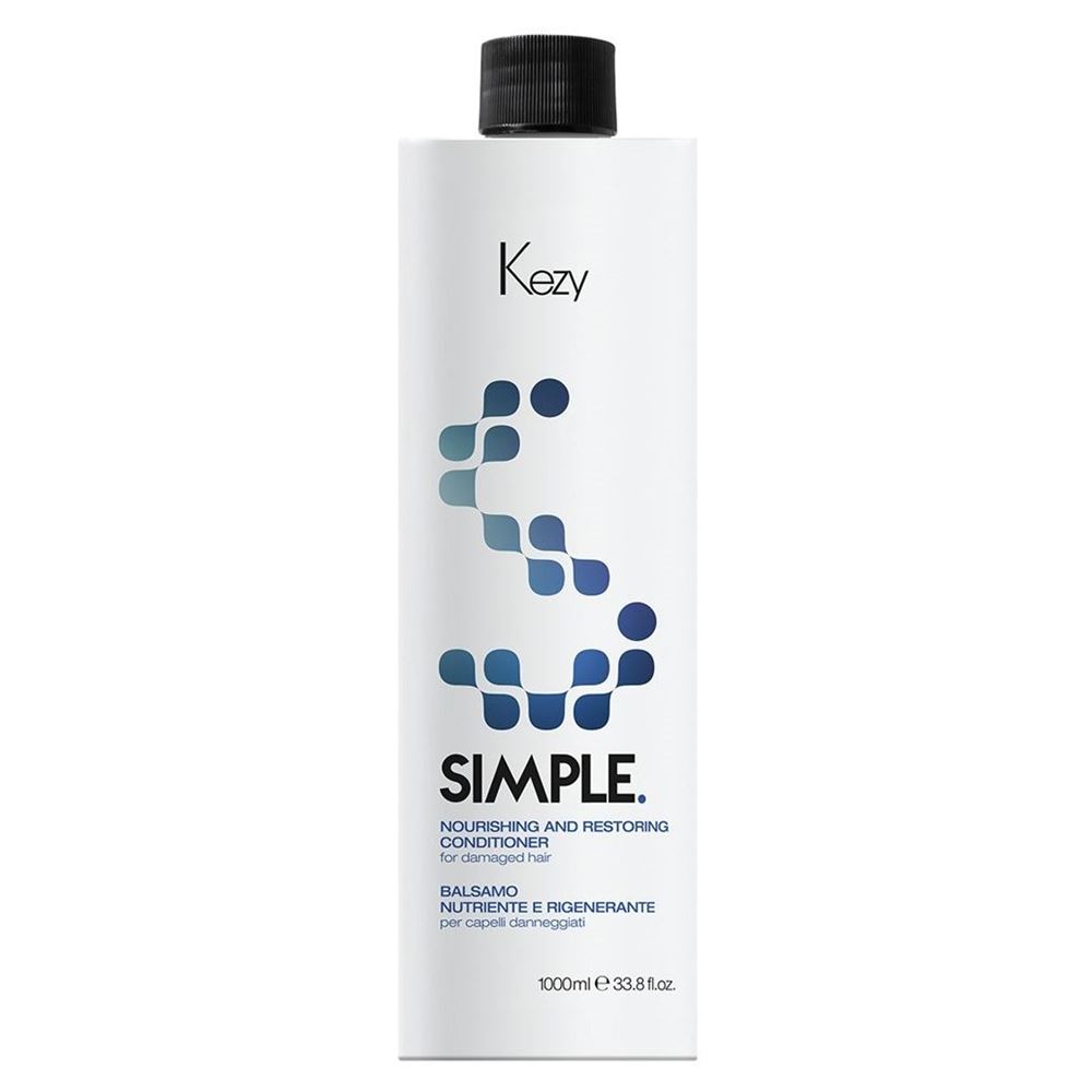 KEZY Simple Nourishing And Restoring Conditioner Бальзам питательный восстанавливающий для поврежденных волос с протеинами и каротином