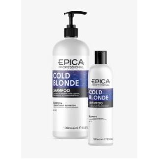 Epica Professional Cold Blonde Cold Blond Shampoo Шампунь с фиолетовым пигментом, с маслом макадамии и экстрактом ромашки 
