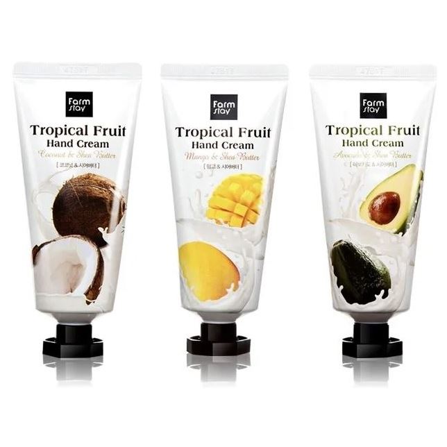 FarmStay Skin Care Tropical Fruit Hand Cream  Крем для рук с маслом ши и тропическими фруктами