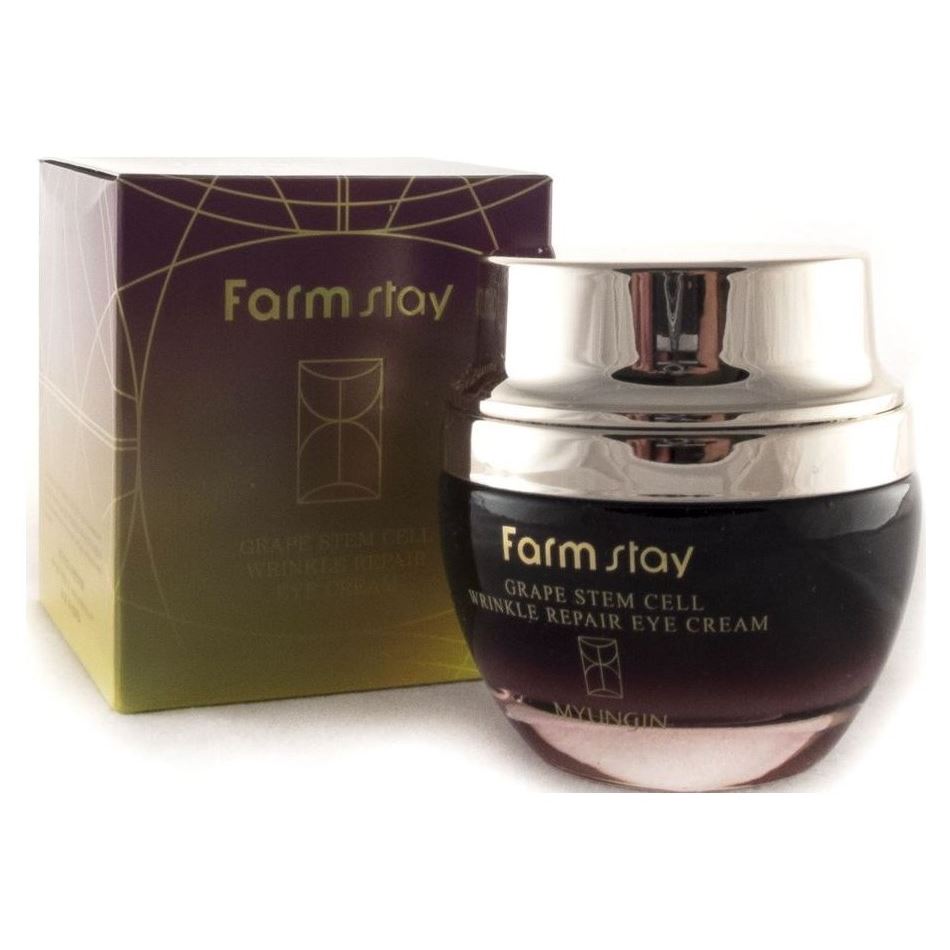 FarmStay Skin Care Grape Stem Cell Wrinkle Repair Eye Cream Восстанавливающий крем для кожи вокруг глаз с фито-стволовыми клетками винограда