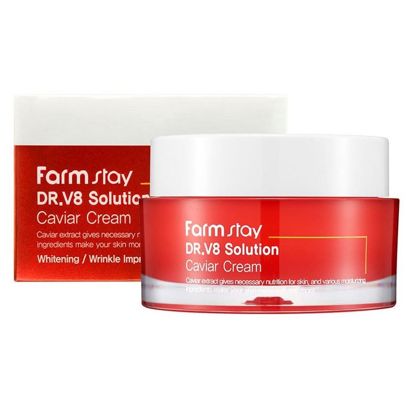 FarmStay Skin Care DR-V8 Solution Caviar Cream Крем с экстрактом икры