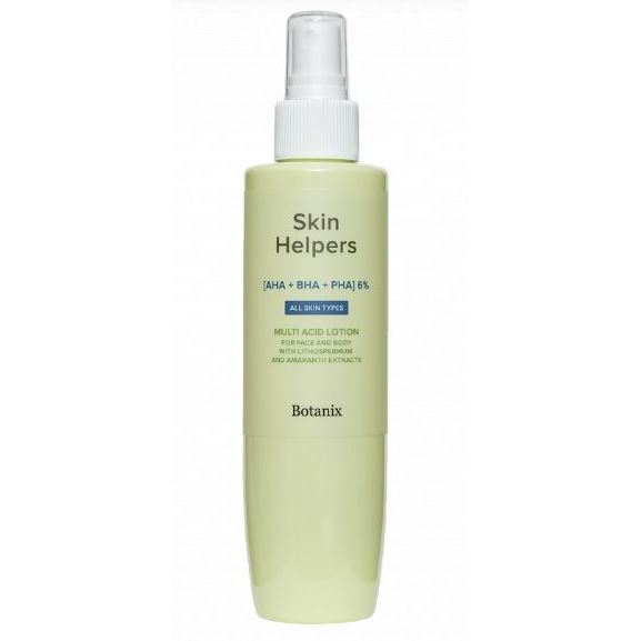 Gloria Sugaring & SPA Skin Helpers Botanix. Skin Helpers Мультикислотный лосьон для лица и тела  Multi Acid Lotion Мультикислотный лосьон для лица и тела с экстрактами воробейника и амаранта 