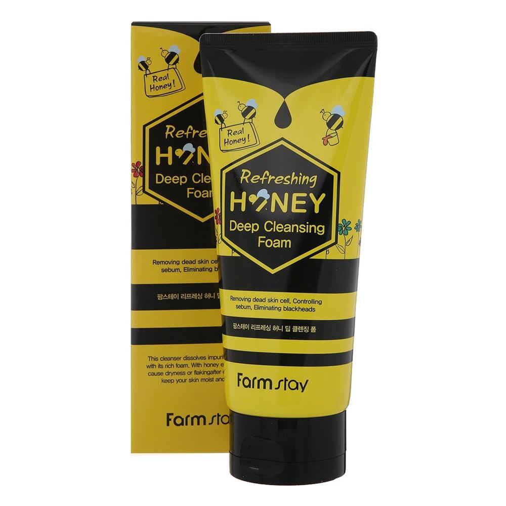 FarmStay Cleansing Refreshing Honey Deep Cleansing Foam Пенка глубокого очищения с экстрактом мёда
